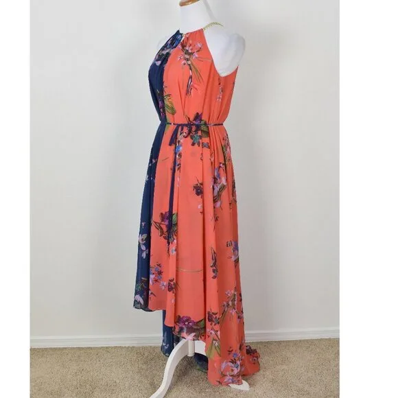 Ted Baker HANIE Two-Tone Floral Maxi Dress - 2 - Picture 5 of 10